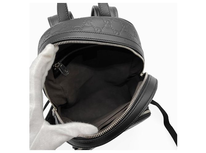 Zaino Gucci GG in pelle nera Nero - vista 6