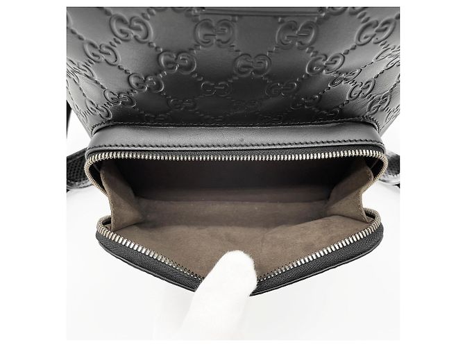 Zaino Gucci GG in pelle nera Nero - vista 9