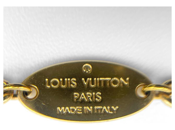 Collana Louis Vuitton Miss LV Monogram Flower Logo Rosa Bianco D'oro - vista 7