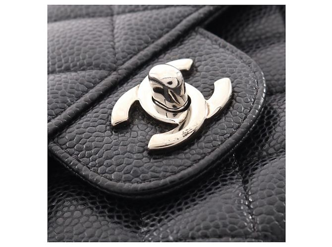 Borsa a Spalla Chanel Matelassé Double Flap Nero - vista 11