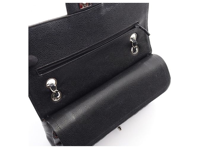 Borsa a Spalla Chanel Matelassé Double Flap Nero - vista 7