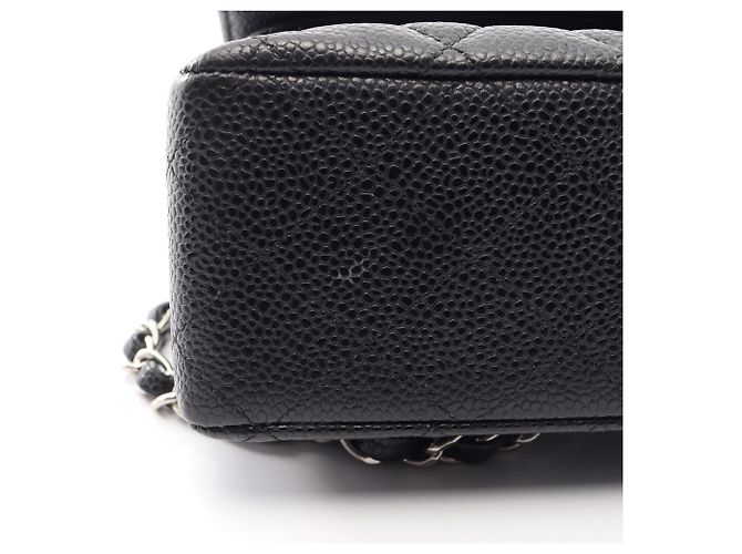 Borsa a Spalla Chanel Matelassé Double Flap Nero - vista 9