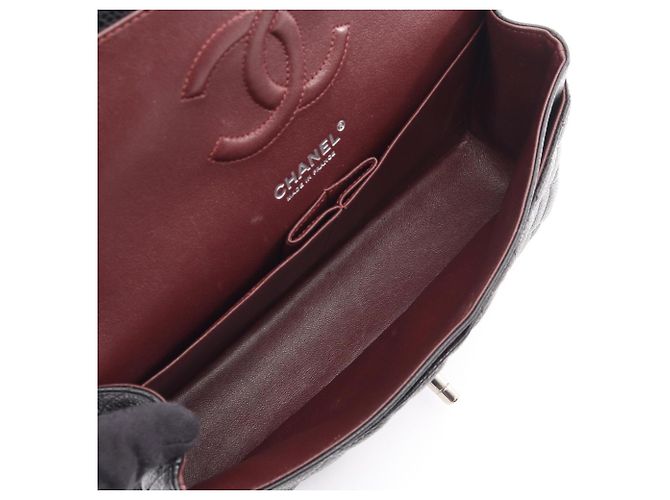 Borsa a Spalla Chanel Matelassé Double Flap Nero - vista 3
