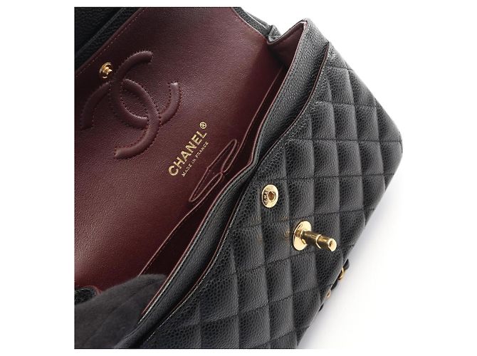 Borsa a Spalla Chanel Matelassé Double Flap Nero - vista 10