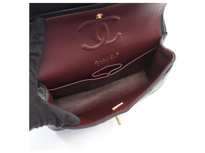 Borsa a Spalla Chanel Matelassé Double Flap Nero - vista 3