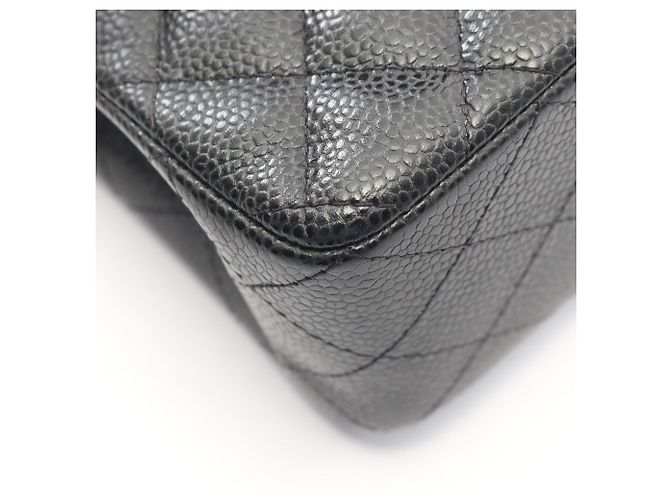 Borsa a Spalla Chanel Matelassé Double Flap Nero - vista 7