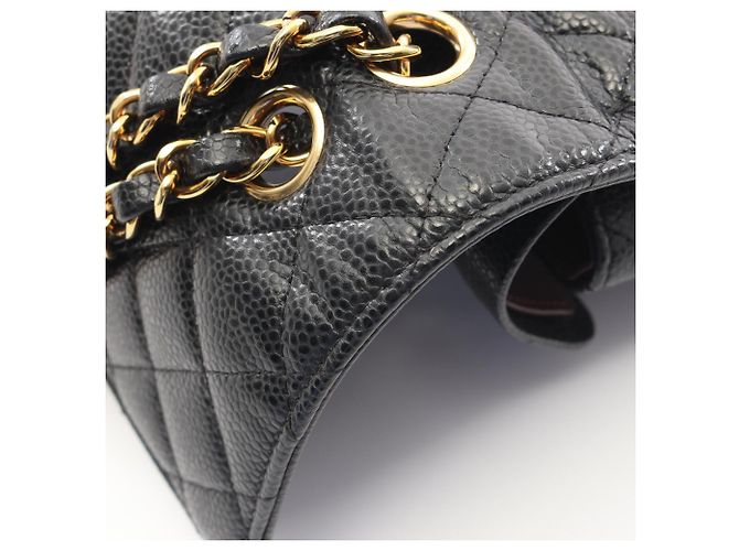Borsa a Spalla Chanel Matelassé Double Flap Nero - vista 8