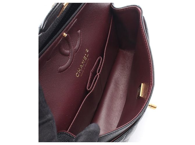 Borsa a Spalla Chanel Matelassé Double Flap Nero - vista 3