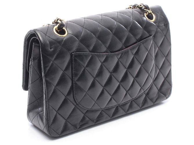 Borsa a Spalla Chanel Matelassé Double Flap Nero - vista 2