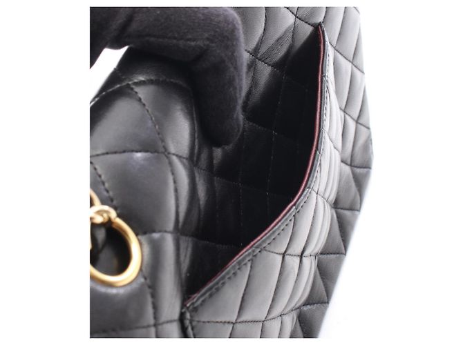 Borsa a Spalla Chanel Matelassé Double Flap Nero - vista 6