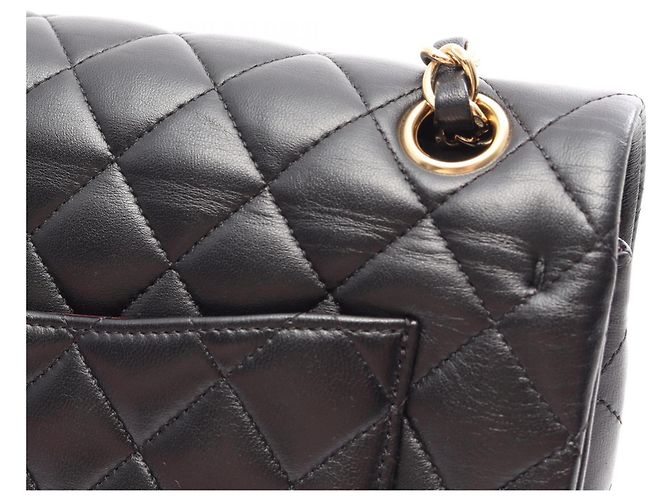Borsa a tracolla Chanel Matelassé Double Flap Nero - vista 8