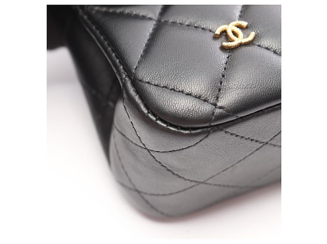 Borsa a Spalla Chanel Matelassé Egyptian Charm Double Flap Nero - vista 8