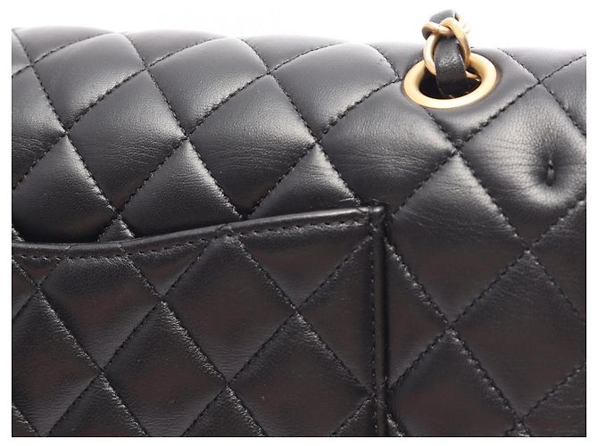 Borsa a Spalla Chanel Matelassé Egyptian Charm Double Flap Nero - vista 9