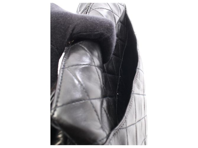 Borsa a tracolla Chanel Matelassé in agnello nero - vista 9