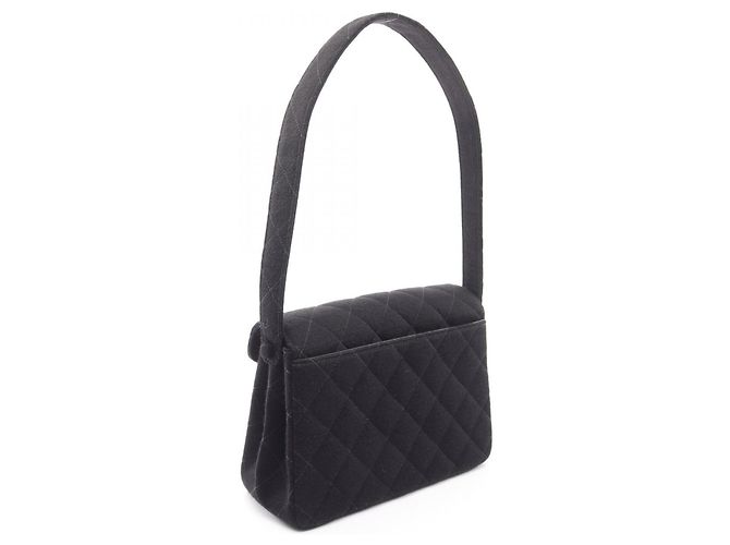 Timeless Borsa Chanel Matelassé in cotone nero - vista 2