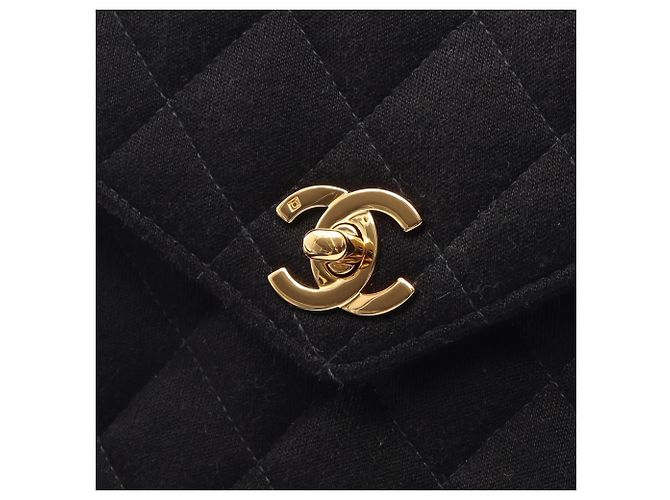 Timeless Borsa Chanel Matelassé in cotone nero - vista 9