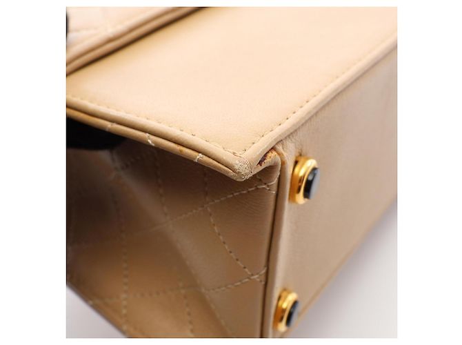 Borsa a Spalla Chanel Matelassé Beige - vista 10