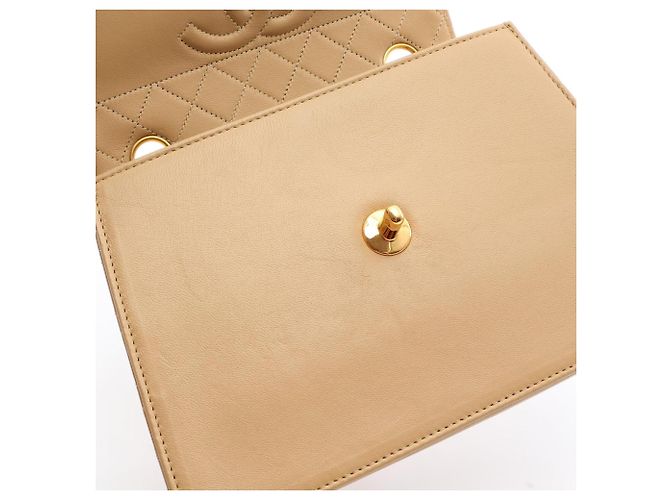 Borsa a Spalla Chanel Matelassé Beige - vista 13