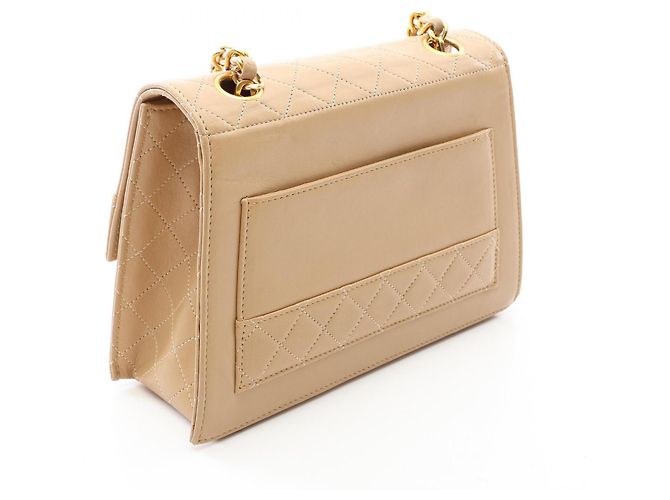 Borsa a Spalla Chanel Matelassé Beige - vista 2