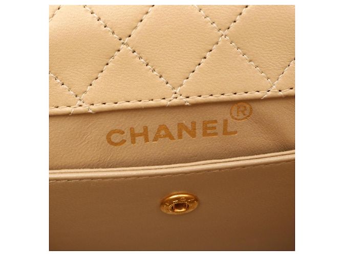 Borsa a Spalla Chanel Matelassé Beige - vista 4