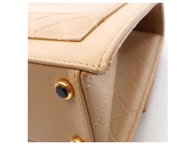 Borsa a Spalla Chanel Matelassé Beige - vista 7