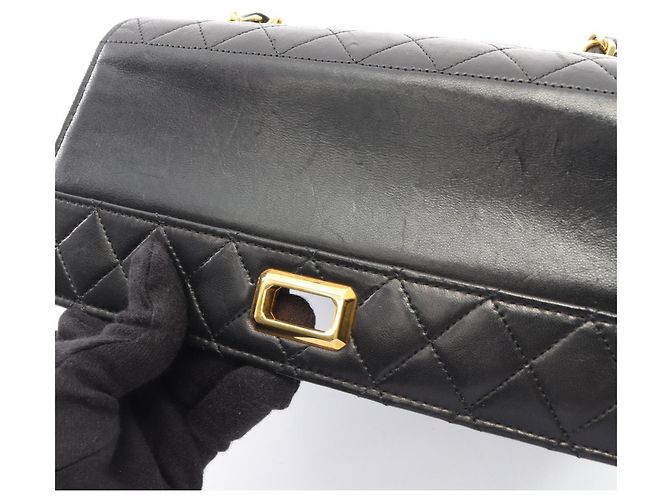Timeless Borsa a tracolla in pelle matelassé Chanel Nero - vista 12