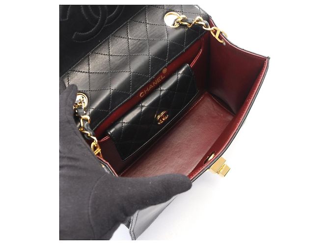Timeless Borsa a tracolla in pelle matelassé Chanel Nero - vista 3