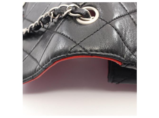 Chanel Matelassé Schultertasche Bicolor Schwarz Rot - Ansicht 11