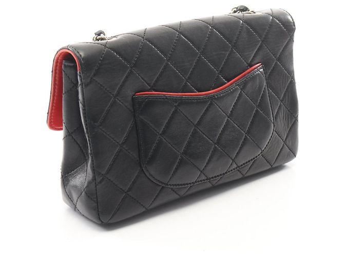 Chanel Matelassé Schultertasche Bicolor Schwarz Rot - Ansicht 2