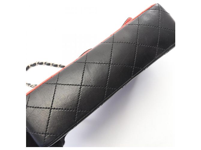 Chanel Matelassé Schultertasche Bicolor Schwarz Rot - Ansicht 9