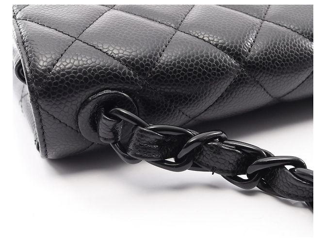 Borsa a Spalla con Catena Chanel Matelassé Single Flap Nero - vista 8