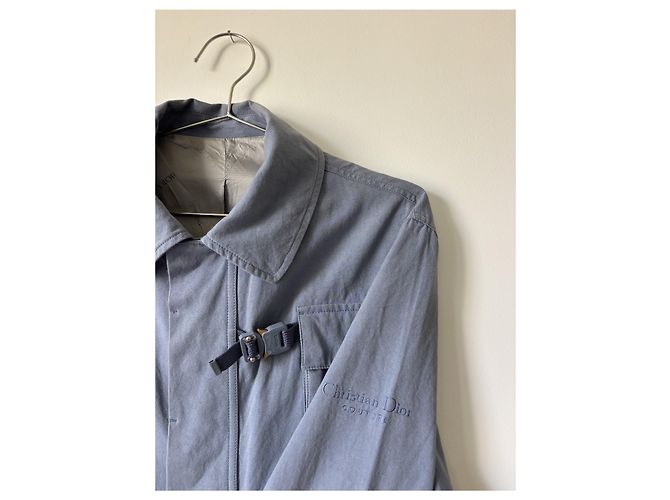 Christian Dior Giacca Corta in Cotone Blu Navy - vista 2