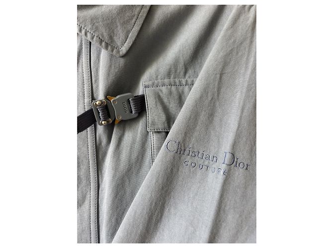 Christian Dior Giacca Corta in Cotone Blu Navy - vista 3