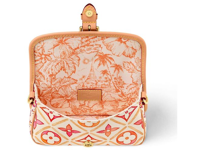 Louis Vuitton Diane Nano Monogram Watercolor Rosa Bianco Arancione - vista 2
