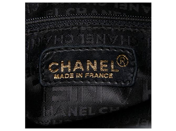 Borsa Tote Chanel Coco Mark Chocolate Bar Nero - vista 10