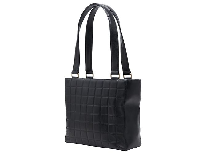 Borsa Tote Chanel Coco Mark Chocolate Bar Nero - vista 2