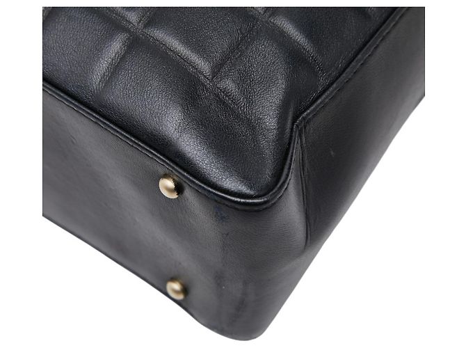 Borsa Tote Chanel Coco Mark Chocolate Bar Nero - vista 4