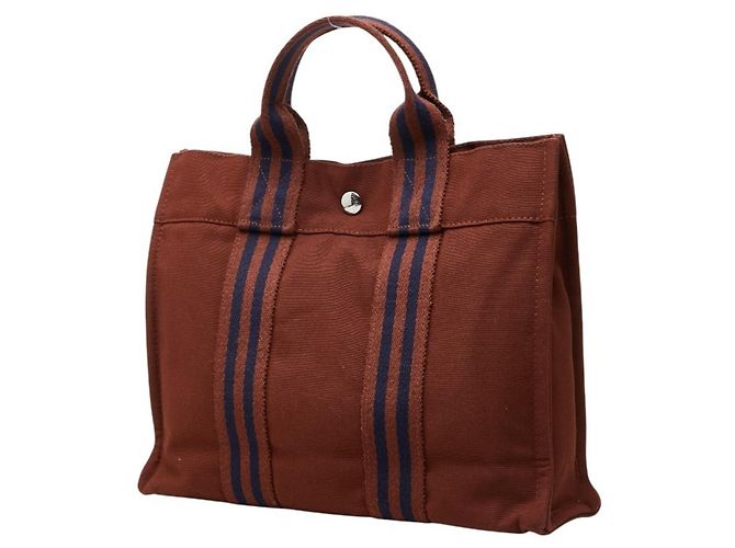 Hermès Bolso Hermes Fourre-Tout PM Castaño - vista 2
