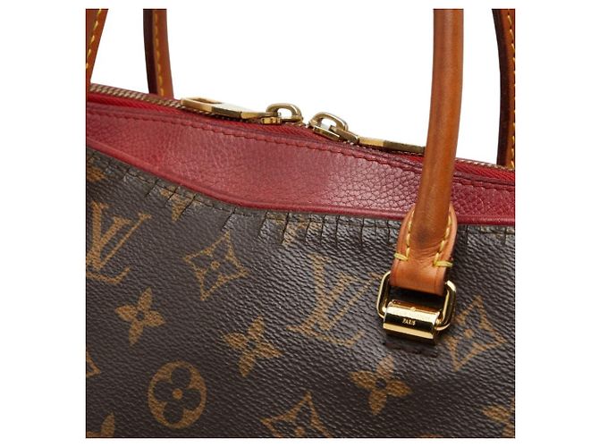 Borsa Louis Vuitton Monogram Pallas MM Marrone Rosso - vista 10