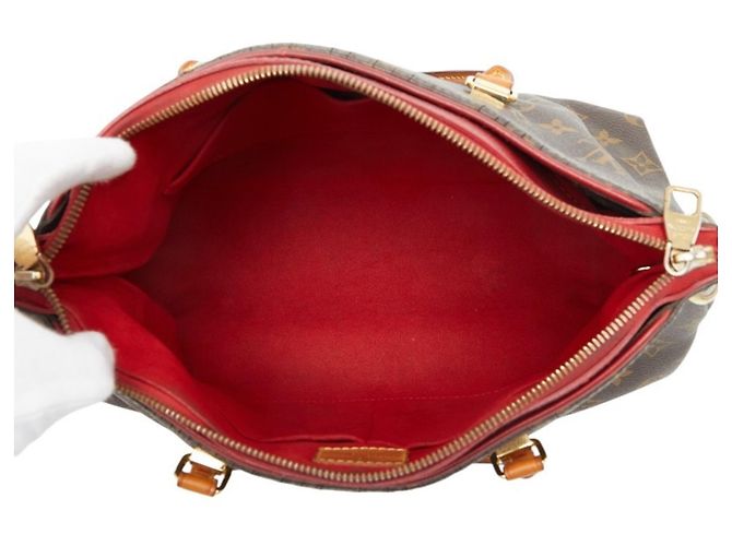 Borsa Louis Vuitton Monogram Pallas MM Marrone Rosso - vista 15