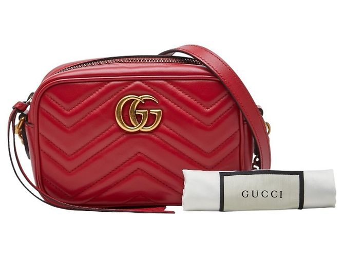 Borsa a tracolla Gucci GG Marmont Rosso - vista 12