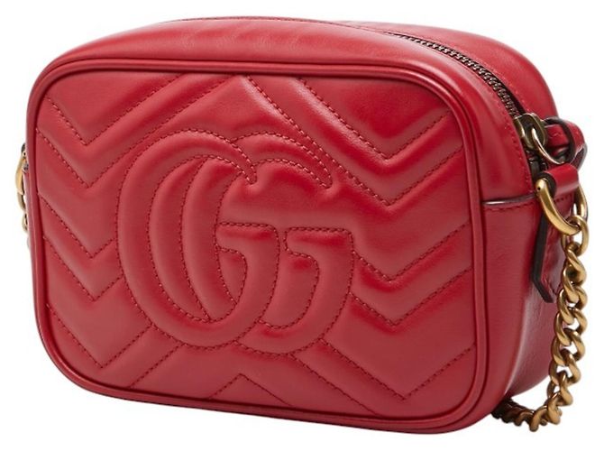 Borsa a tracolla Gucci GG Marmont Rosso - vista 2
