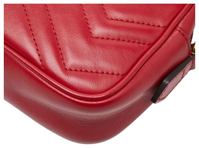 Borsa a tracolla Gucci GG Marmont Rosso - vista 4