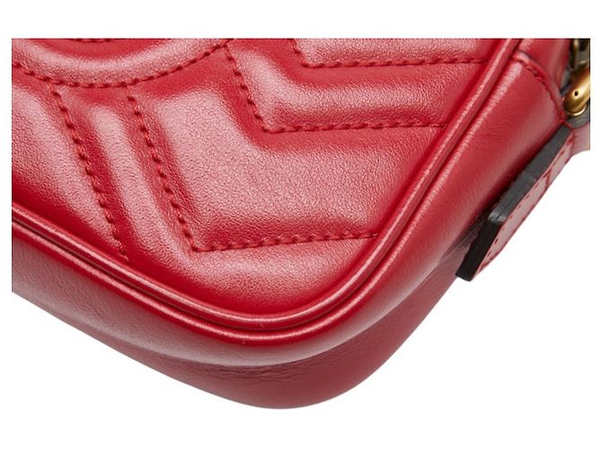 Borsa a tracolla Gucci GG Marmont Rosso - vista 6