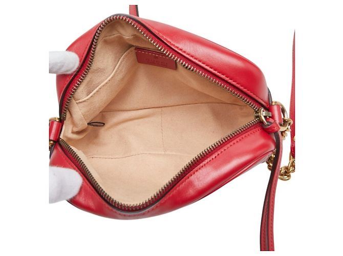 Borsa a tracolla Gucci GG Marmont Rosso - vista 9