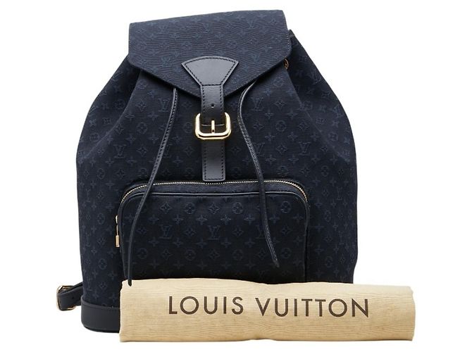Zaino Louis Vuitton Monogram Mini Montsouris GM Blu navy - vista 11