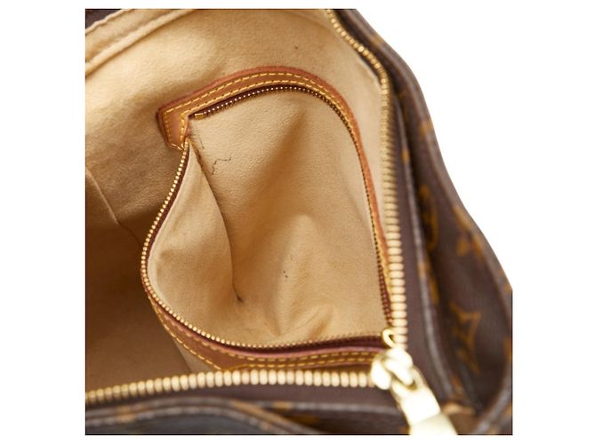 Borsa a Spalla Louis Vuitton Monogram Looping GM Marrone - vista 10