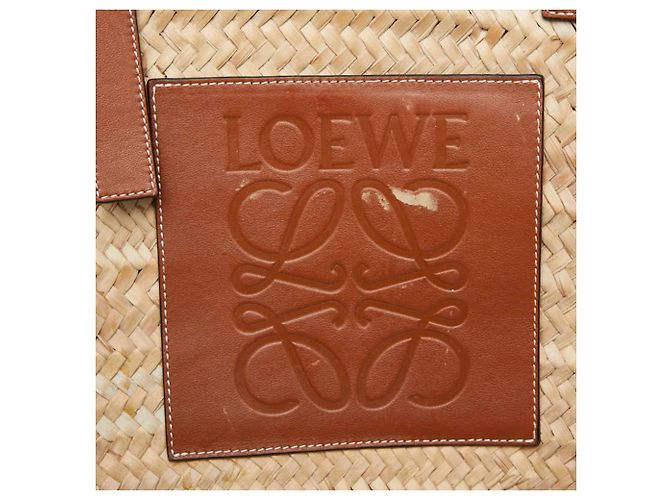 Borsa Tote Loewe Classic Basket Large Marrone Beige - vista 9