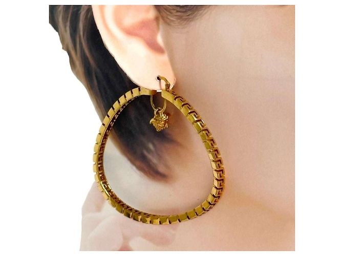 Medusa Pendientes de aro grandes para mujer Versace - vista 10