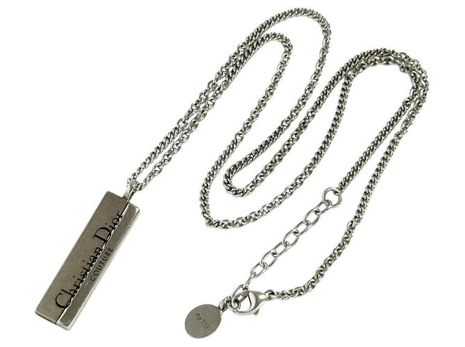 Collana con pendente a piastra da uomo Christian Dior in argento 925 - vista 2